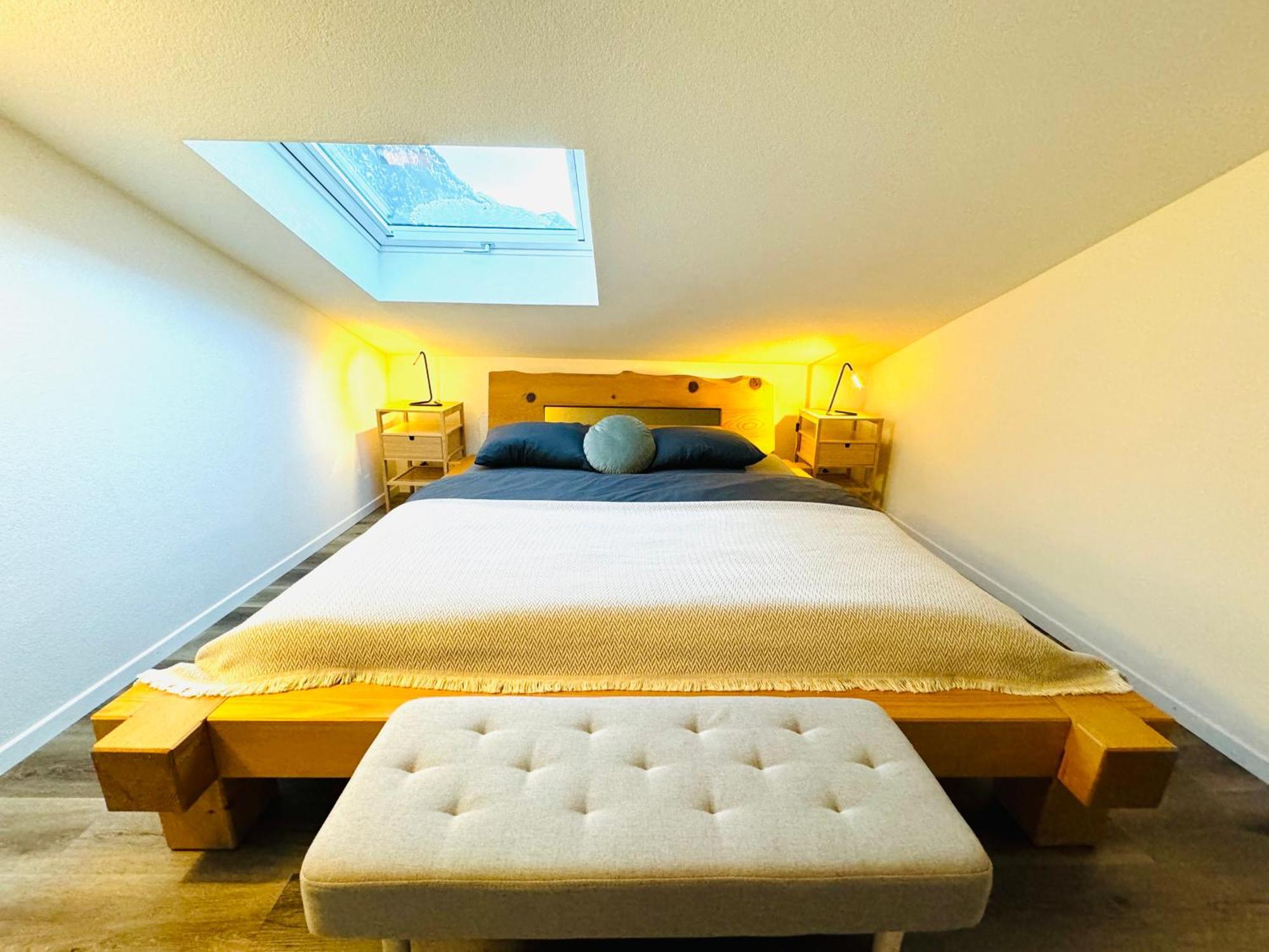Unique Penthouse With Gallery And Mountain View Kandersteg Bagian luar foto