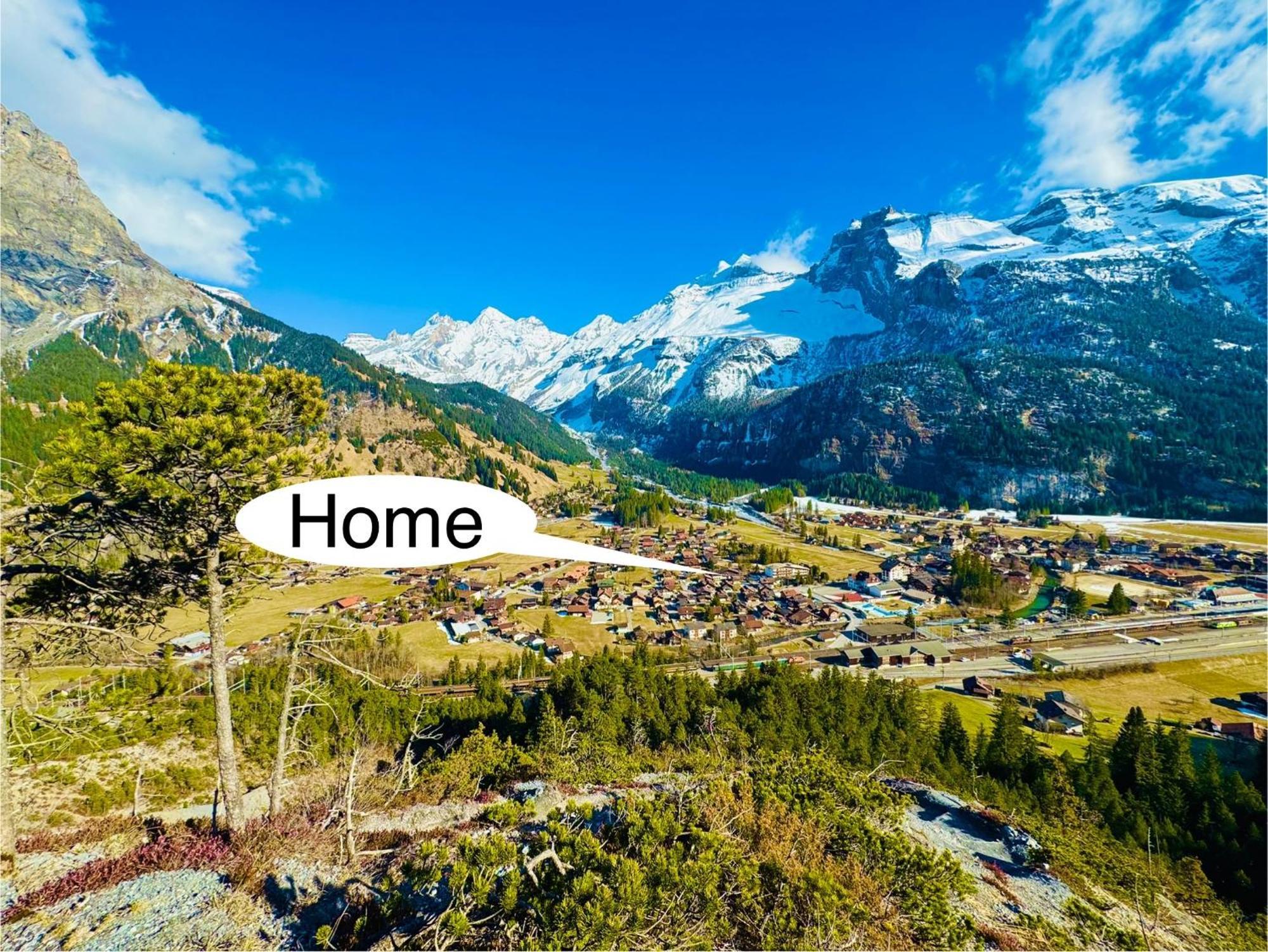 Unique Penthouse With Gallery And Mountain View Kandersteg Bagian luar foto